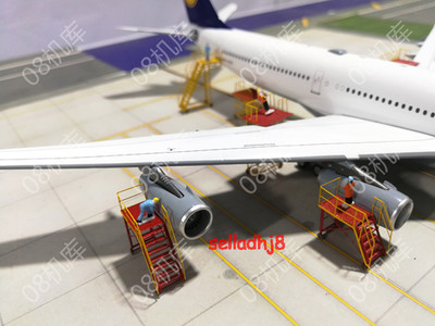 10Pcs/set 1/200 Airport Metal Passenger Aircraft Maintenance Rack Red Yellow