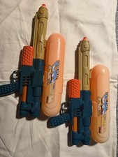 Vintage Super Soaker XP 75 Pair Lot 2 Larami 1990s Air Pressure Water Guns