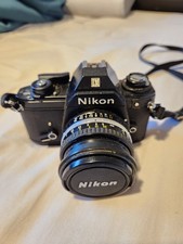 Nikon EM 35mm Film Camera M90 Auto with 50mm 1.8 Black