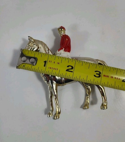 Vintage Pot Metal Race Horse With Jockey Figurine Toy Occupied Japan 1950-60s - Picture 8 of 10