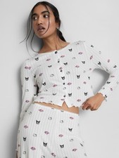 Sanrio Hello Kitty Pyjama Cami Top S UK 8 Pink White
