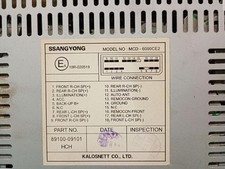MCD6000CE2 sistema radio per SSANGYONG ACTYON SPORTS I (QJ) 2.0 XDI 2005 5450626