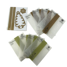 Anna Griffin Cricut Cuttlebug CHRISTMAS TREE Dies 3D Embossing Folder Set NEW