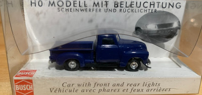 Rare Busch 5643 1/87 HO 1950 Chevrolet Chevy Pickup Truck w/ Working Lights NIB