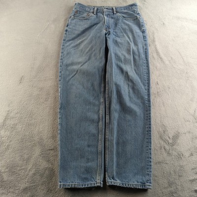 Levis 550 Jeans Mens 33x34 Blue Light Wash Relaxed Straight Denim High Rise