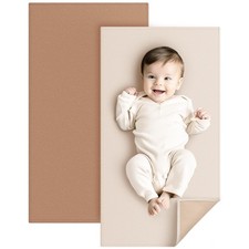 Konssy Faux Leather Baby Changing Mat, Waterproof, Wipeable Portable Diaper ...