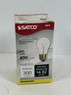 SATCO S3810 A15 Appliance Light Bulb 40W 130V Clear Incandescent 300 Lumens New
