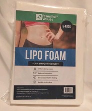 5 PACK Lipo Foam Pads for Post Surgery Board Liposuction Compression 8" X 11"