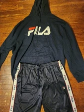 Fila Men's Blue 4XL Hoodie 3XL Sweatpants Fila Sweatsuit