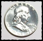 1959 FRANKLIN HALF DOLLAR Very Nice GEM PROOF #15D59 .900 Fine SILVER