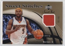 2006-07 Upper Deck Sweet Shot Stitches Memorabilia Gold 10/50 Baron Davis dd2