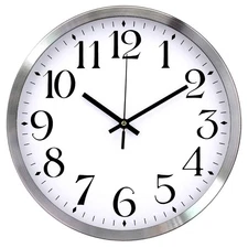 TopOne Silent Wall Clock,Battery Operated 12 inch Accurate Sweep Movement Sil...