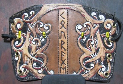 Leather Viking Medieval Rennasaince Cuff Hand Made Art