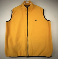 Eastern Mountain Sports Vintage 90's Men's XL Yellow Fleece Full Zip Hiking Vest