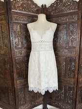 Victoria's Secret Dream Angels White Lace Nude Lined Slip Dress