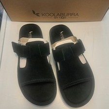 Size 7 Koolaburra By UGG Tizz Slide Black Slippers Women's 1167751 NIB NEW