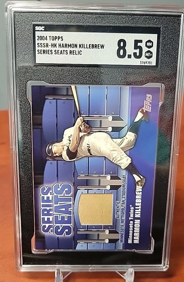 2004 Topps Series Seats Relics Harmon Killebrew SGC 8.5 HOF Met Stadium Seat SP - Image 2 of 3