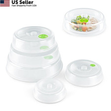 Flexzion Microwave Plate Covers Set of 5 - BPA-Free Cover Green