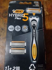 Image of BIC Hybrid Flex 5 Blade Shaver + 2 Cartridges New Boxed