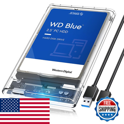 Orico 2.5 External Hard Drive Enclosure Usb 3.0 To Sata Iii Tool-Free Clear