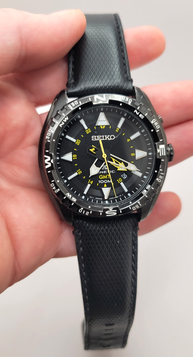 Seiko Men's Prospex Kinetic GMT Men's Watch 5M85-0AE0 works | eBay