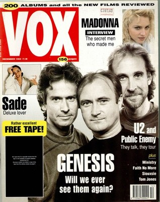 Vox (UK) - Dec. 1992 - Genesis, Madonna, U2, Public Enemy, Sade + Faith No More