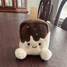 Palm Pals Plush Ice Cream Bar Doll Brown White Small Stuffed Toy Sprinkles