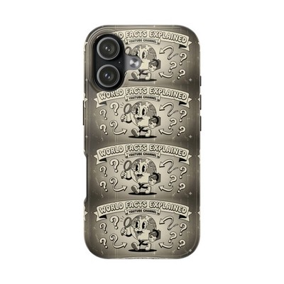 World Facts Explained Cartoon Phone Case | Tough Phone Case