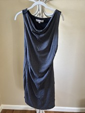Women’s And Taylor Loft Size Small Dark Gray Tank Top Dress Midcalf Length