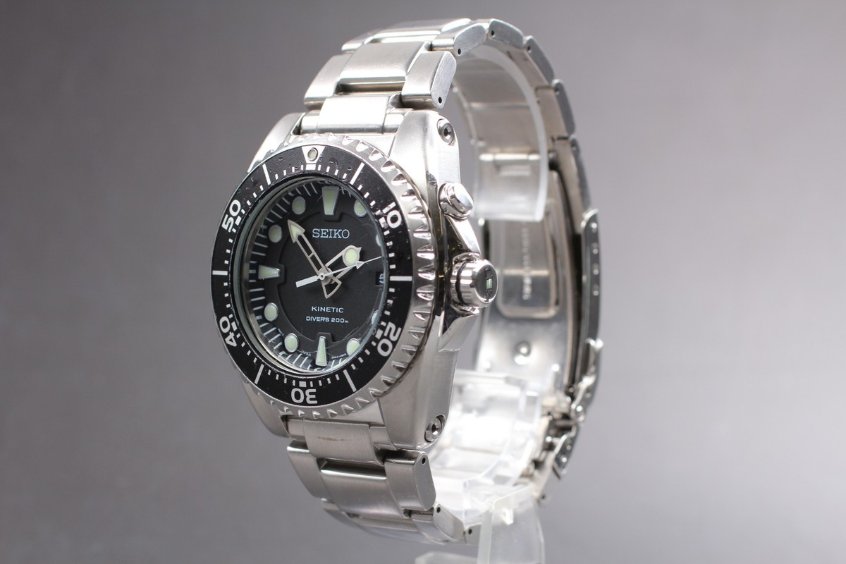 Seiko Kinetic Men's Black Watch - SKA371 for sale online | eBay