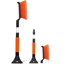 Extendable Snow Brush and Ice Scraper for Car Windshields Windows Long Handle