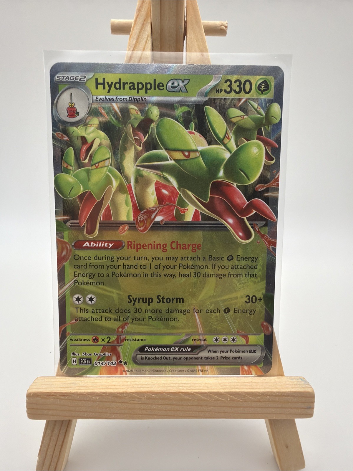 Hydrapple EX 14/142 Stellar Crown Double Rare Pokemon Card NM Condition
