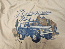 Ford Bronco Classic Mens Size Xxl Tan T Shirt Novelty