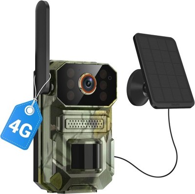 4G LTE Cellular Video Doorbell with Solar Panel, AI Motion Detection, 1080p Live
