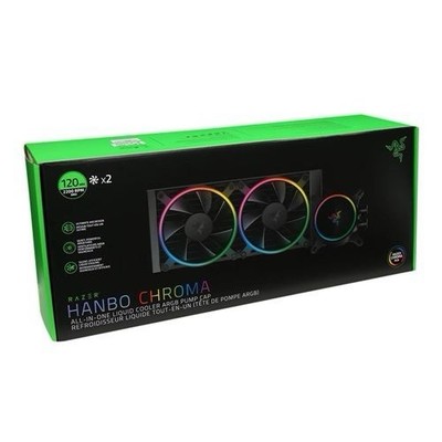  Razer Hanbo Chroma RGB AIO CPU Liquid Cooler 240mm (aRGB Pump Cap) Black