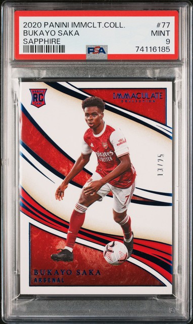 Bukayo Saka 2020 Panini Immaculate Collection Sapphire