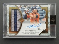 2024 Topps Transcendent Collection /15 Jose Altuve Game Worn Patch On Card Auto