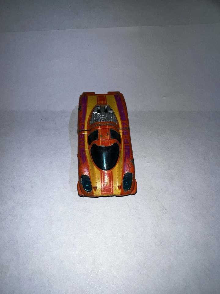 Porsche vintage 1969 Hot Wheels naranja púrpura P 917 Hong Kong Blackwall Foto 3 de 4