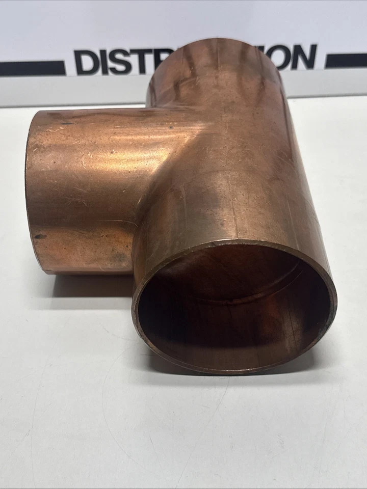 4" x 4" x 4" Inch C x C x C Sweat Copper Tee Plumbing Fitting - Image 3 of 3