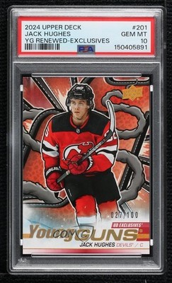 2024 Series 2 Young Guns Renewed Exclusives /100 Jack Hughes PSA 10 GEM MT 1k3e