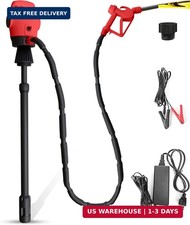 Electric Drum Pump, 120V AC / 12V DC Barrel Pump, 5 GPM Flow Rate, 33.5"-49" Tel