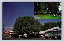 Bishop CA-California, The Elms Motel Advertising, Vintage Souvenir Postcard