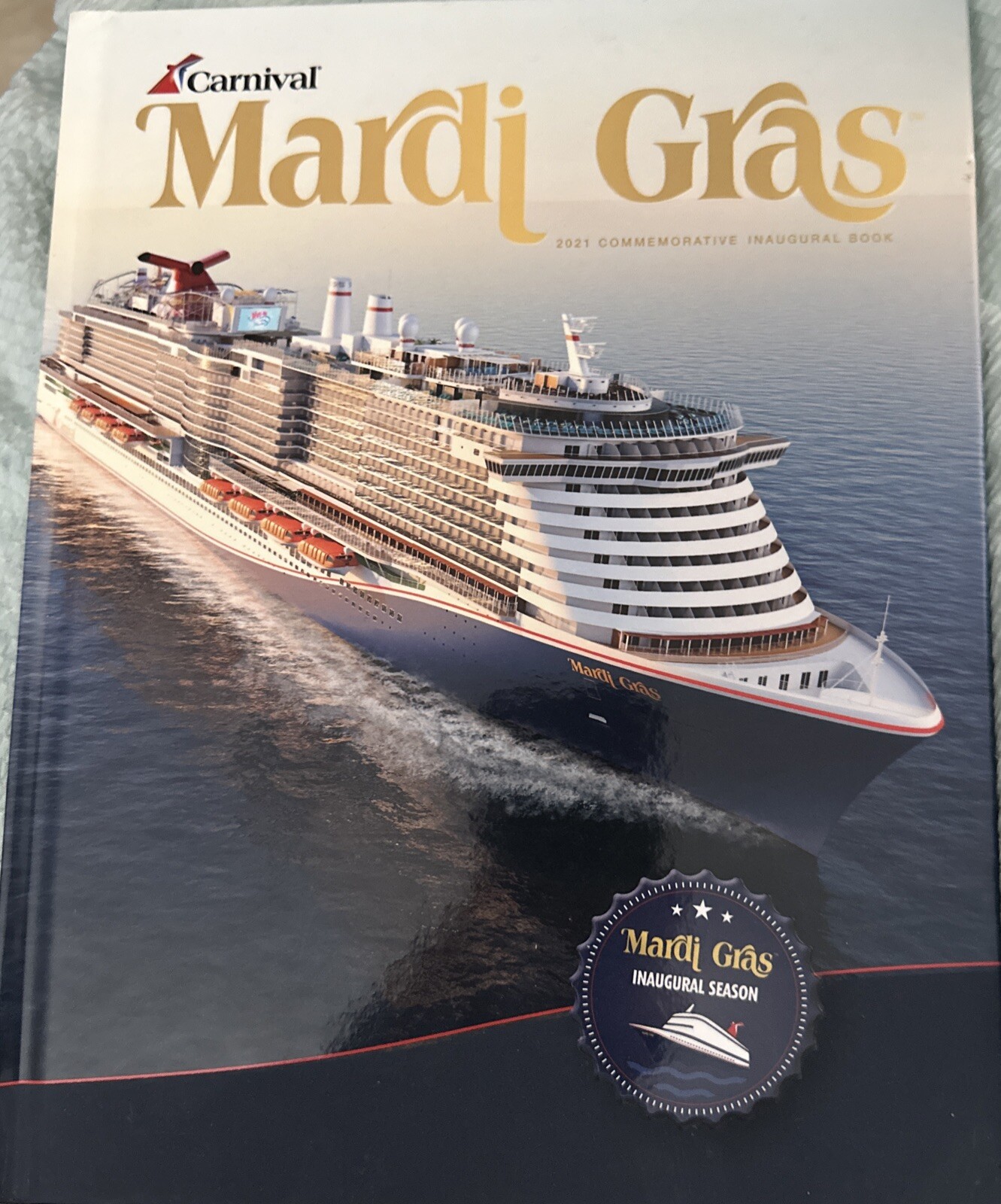 Carnival Cruise Line Mardi Gras 2021 Commemorative Inaugural Book Mint