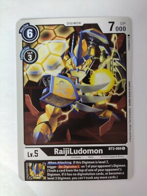 RaijiLudomon BT3-069 Digimon Card Game