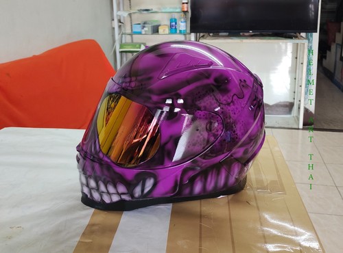Custom Airbrushed Motorcycle Helmet - Picture 8 of 10