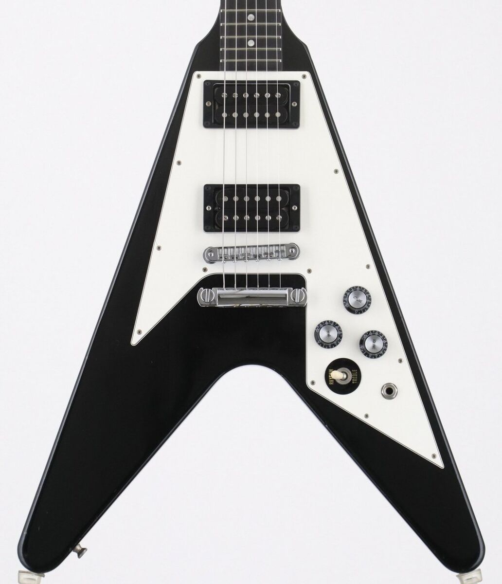 Gibson Flying V 67 Modified Ebony 1997 Used Electric Guitar Gibson Flying V 67 Modified Ebony 1997 Used Electric Guitar