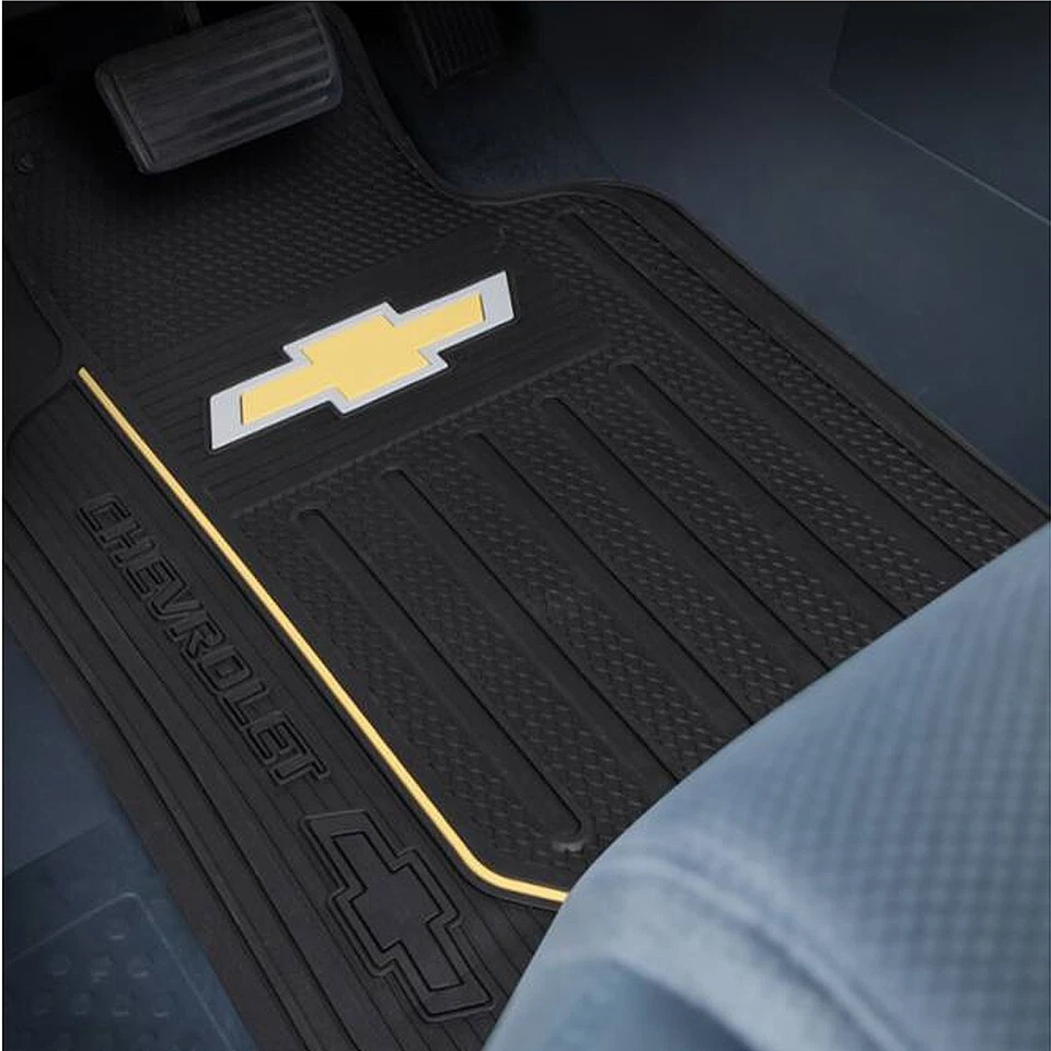 Alfombrillas traseras delanteras de goma para Chevrolet Weatherpro ajuste universal para auto camioneta 4 piezas Foto 3 de 4