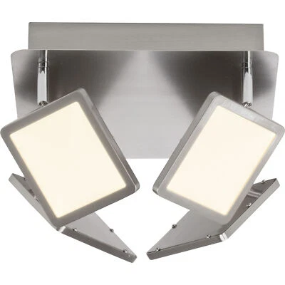 Brilliant LED Deckenleuchte 4 Flg. Silber Eckig 2000lm Dimmbar Schwenkbar - Bild 1 von 2