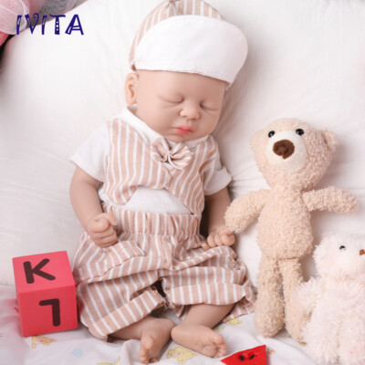 IVITA 15'' Squishy Silicone Reborn Baby Boy Dolls Silicone Doll Kids Xmas Gift