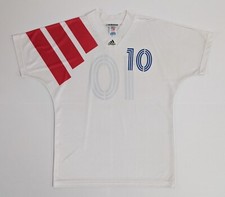 adidas Vintage 90s White Soccer Jersey #10 Size L Large Made In USA